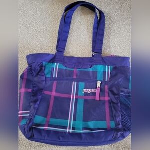 Jansport Purple and Blue Tote Bag Womens Laptop Tote Bag Purple Pink